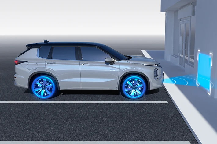 A diagram of the 2026 Outlander PHEV’s Front Parking Sensors